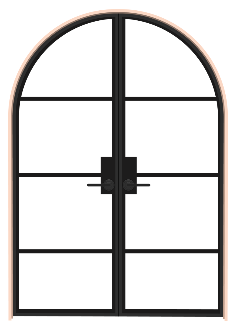 Modern Cottage Interior Full Radius Top Double Door | Rustica